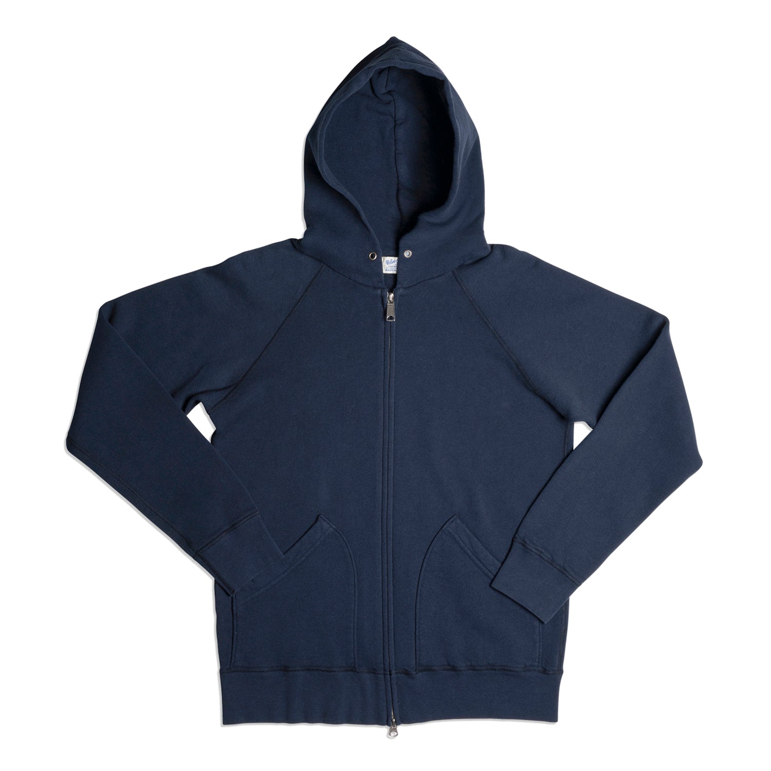 Hooded W-Zip Sweat / Navy – VELVA SHEEN