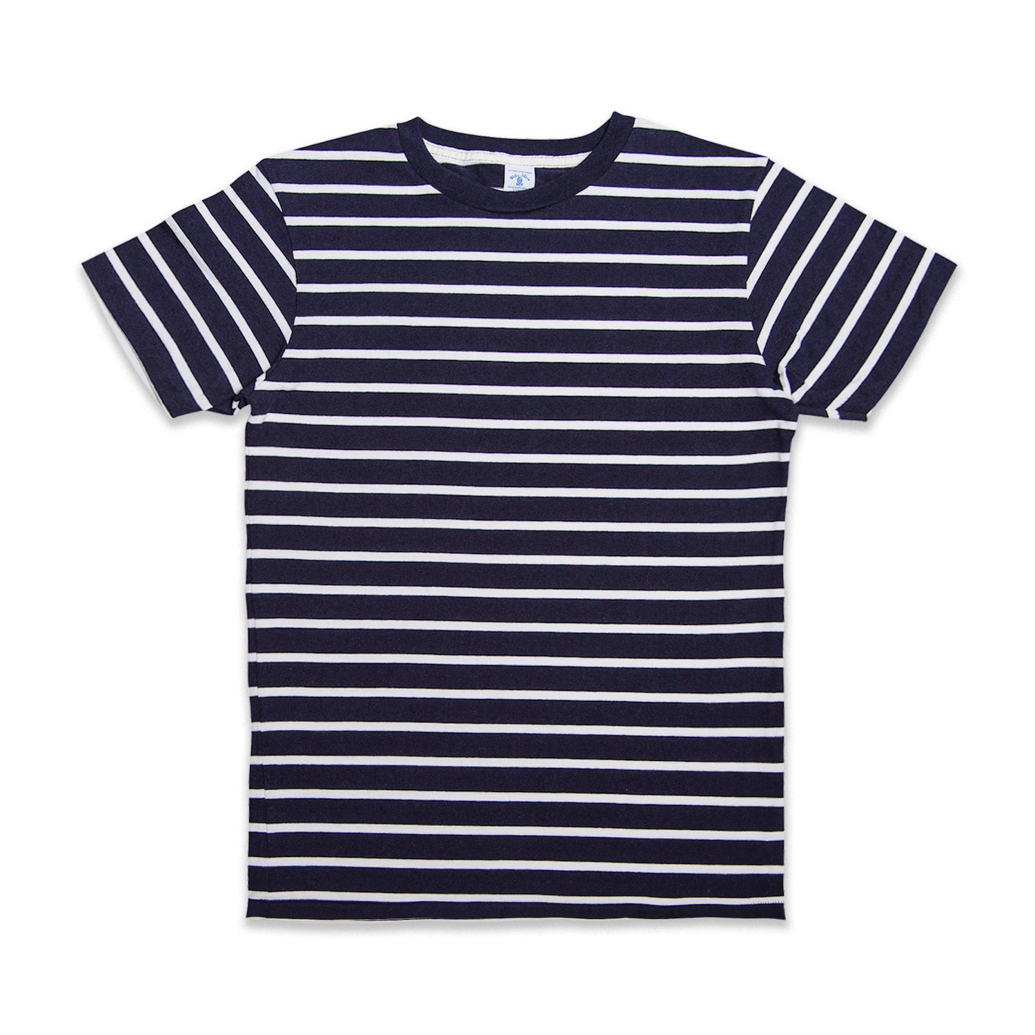 Uneven Stripe S/S C/N Tee / Navy/White – VELVA SHEEN