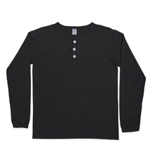 Load image into Gallery viewer, L/S Henley Tee / Black
