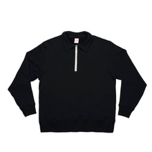 Load image into Gallery viewer, Loopwheeler Half-zip Sweat / Black
